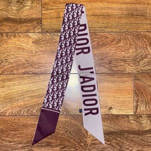 Christian Dior J’adior Silk Scarf 60x6 cm with tie